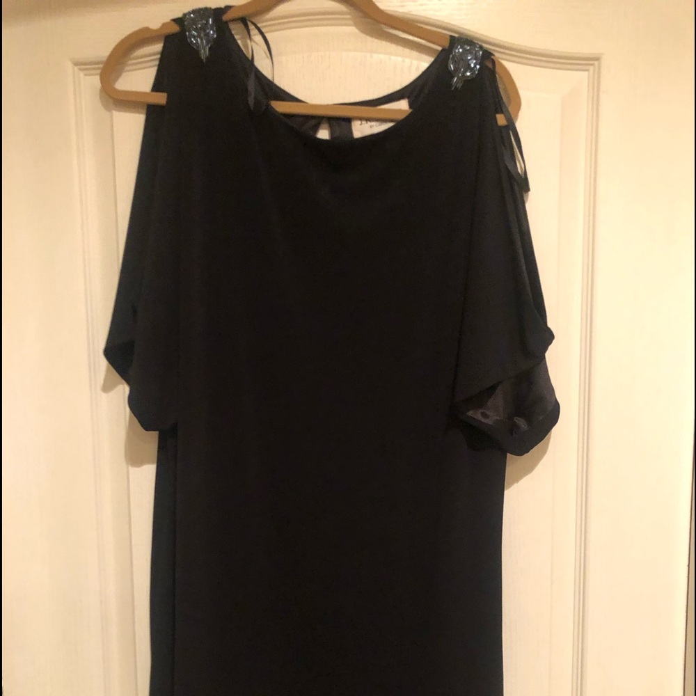 Black Cocktail Dress with Beading